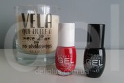 Лак гель для ногтей Deliplus Efecto Gel Nº 661 Rojo + Топовое покрытие Deliplus Efecto Gel + Свеча в подарок