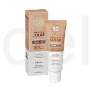 Крем с тоном для лица водостойкая защита от солнца SPF 50+ 50мл Deliplus