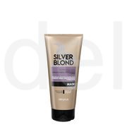 Маска Deliplus Silver Blonde для світлого, знебарвленого та сивого волосся, нейтралізує жовті тони з екстрактом магнолії, 200 мл